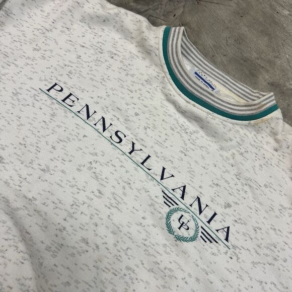 Pennsylvania UP University Sweatshirt Size XL White Gray Retro Gear For Sports - Picture 9 of 9